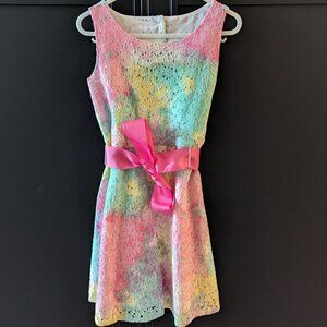 Girl Rainbow Lace Dress